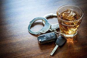 Alcoholic beverage and car keys